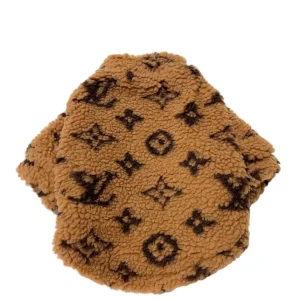 Teddy jasje met print bruin