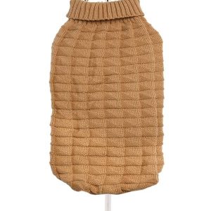 Urban Pup Brown Waffle Textured Knitted Sweater