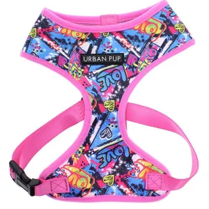 Urban Pup Pink Graffiti Print Harness