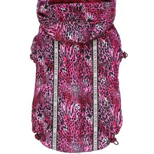 Urban Pup Pink Leopard Print Rainstorm Rain Coat