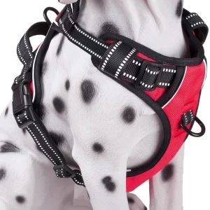 Frenkiez reflective no pull dog harness red