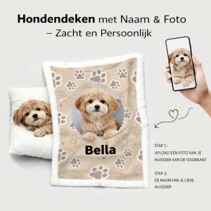 Hondendeken met Naam & Foto – Zacht en Persoonlijk