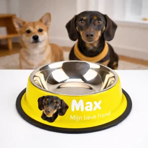 Hond Voerbak met Foto & Naam – Persoonlijk en Stevig RVS