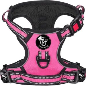 Frenkiez reflective Y tuig no pull dogharness Fuchsia