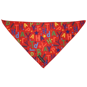 Big  and Little dogs Bandana Red Birthday ( S/M)