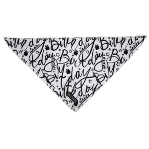 Big  and Little dogs Bandana Black & White Birthday