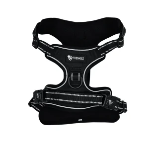 Frenkiez reflective basic dog harness Black