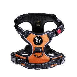 Frenkiez reflective Y tuig dog harness orange