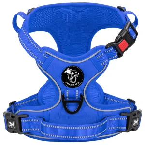 Frenkiez Y tuig dogharness reflective Royal Blue ( matching straps )