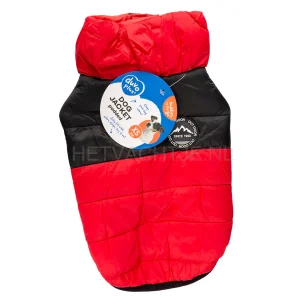 PUFFER - Hondenjas Rood/Zwart