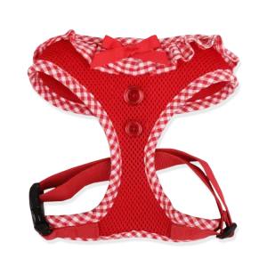 Puppia Vivien Hondentuig Model A Red – Lichtgewicht Harnasje voor Kleine Honden