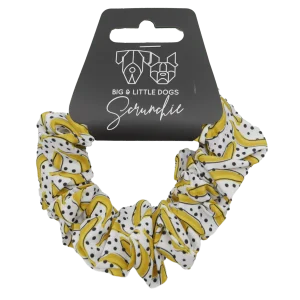Big and Little Dogs Going Bananas scrunchie