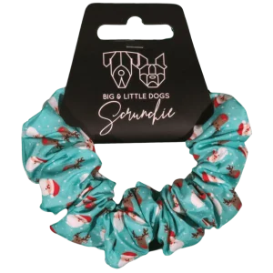 Big and Little Dogs Santa's Reindeers scrunchie