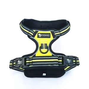 Frenkiez reflective basic dog harness yellow/green