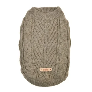 Olchi Breaded Knit Hondentrui grey